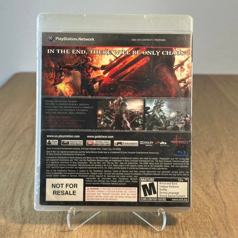 Sony God of War III PS3 TESTED NTSC-U/C Good Edition Action Adventure